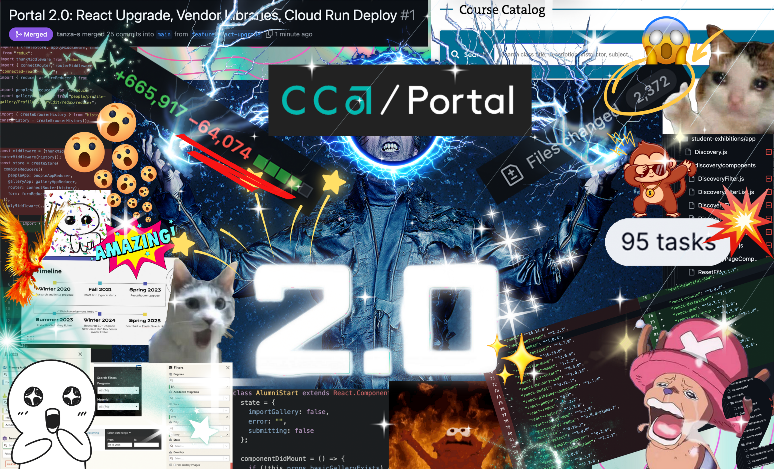 The extravagant cake topper used to celebrate the Portal 2.0 work